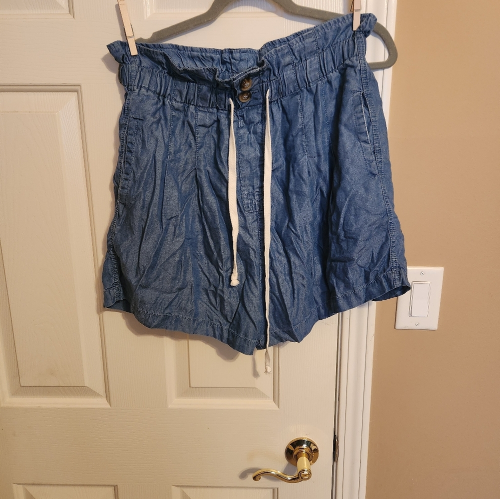 Zenana Outfitters High Waist Blue Shorts size XL